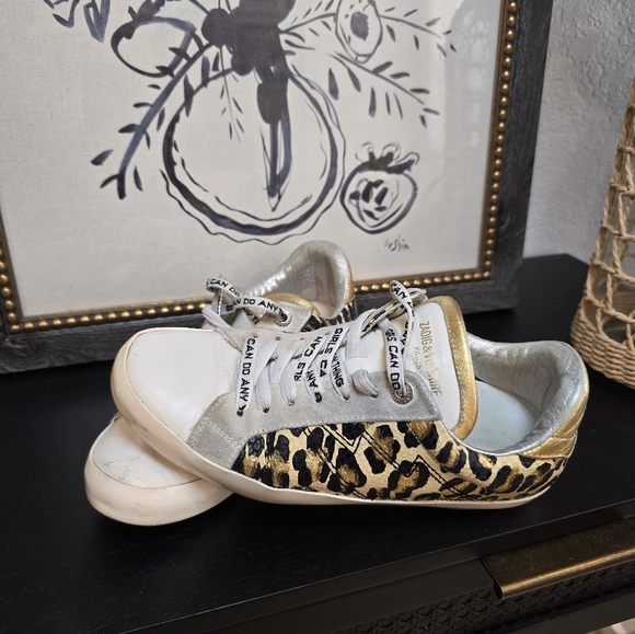 Zadig & Voltaire Leo Wild Leopard Print 100% Leather - Picture 1 of 12